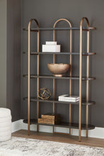 Load image into Gallery viewer, Brentmour - Bookcase - Brown / Gold Finish