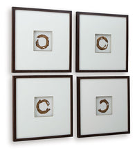 Load image into Gallery viewer, Dallbourne - Wall Art Set (Set of 4) - White / Gold Finish