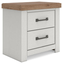 Load image into Gallery viewer, Savonport - Two Drawer Night Stand - White / Brown