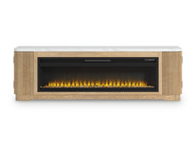 Load image into Gallery viewer, Camdill - 80" TV Stand With Electric Fireplace - Light Brown
