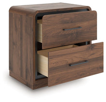Load image into Gallery viewer, Fortlorn - Two Drawer Night Stand - Walnut Brown
