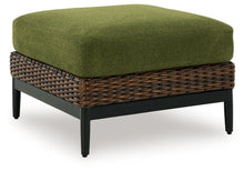 Load image into Gallery viewer, Horizon Hall - Ottoman With Cushion - Brown / Green