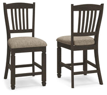 Load image into Gallery viewer, Tyler Creek - Upholstered Barstool (Set of 2) - Black / Grayish Brown