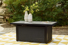 Load image into Gallery viewer, Beachcroft - Rectangular Fire Pit Table - Black / Light Gray