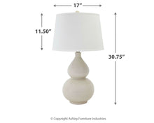 Load image into Gallery viewer, Saffi - Ceramic Table Lamp - Cream