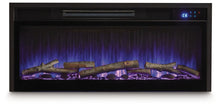 Load image into Gallery viewer, Entertainment Accessories - Fireplace Insert With Faux Birch Log Set - Black