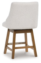 Load image into Gallery viewer, Cabalynn - Upholstered Swivel Barstool (Set of 2) - Oatmeal / Light Brown
