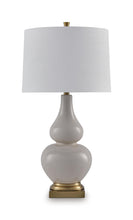 Load image into Gallery viewer, Weswick - Ceramic Table Lamp - Cream / Gold Finish