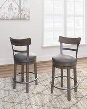 Load image into Gallery viewer, Caitbrook - UPH Swivel Barstool - Gray