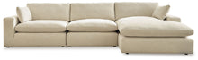 Load image into Gallery viewer, Elyza - 4 Pc. - Right Arm Facing Corner Chaise 3 Pc Sectional, Ottoman - Linen