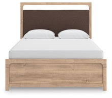 Load image into Gallery viewer, Kinlanni - 3 Pc. - Queen Upholstered Panel Bed, Dresser And Mirror - Tan