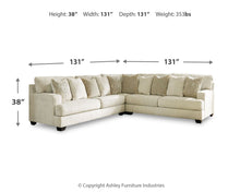 Load image into Gallery viewer, Rawcliffe - Left Arm Facing Sofa 3 Pc Sectional - Parchment