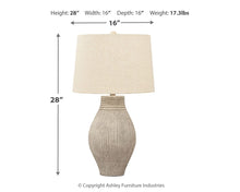 Load image into Gallery viewer, Layal - Paper Table Lamp - Beige