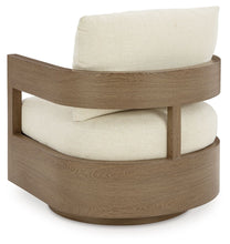 Load image into Gallery viewer, Serene Bay - Swivel Glider Chair With Cushion - Dark Brown / White