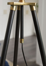 Load image into Gallery viewer, Cashner - Metal Floor Lamp - Black / Gold Finish