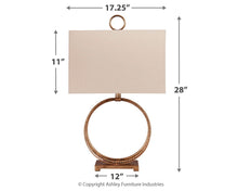 Load image into Gallery viewer, Mahala - Metal Table Lamp - Antique Gold Finish