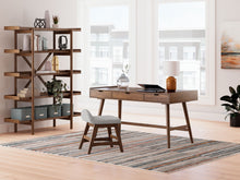 Load image into Gallery viewer, Lyncott - 3 Pc. - Home Office Desk, Chair, Bookcase - Brown