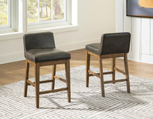 Load image into Gallery viewer, Cabalynn - Upholstered Barstool (Set of 2) - Two-tone Brown