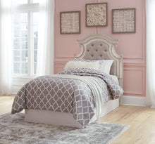 Load image into Gallery viewer, Realyn - Twin UPH Panel Headboard - Chipped White