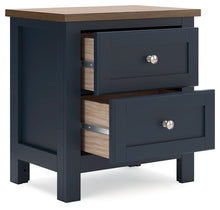 Load image into Gallery viewer, Landocken - Two Drawer Night Stand - Brown / Blue