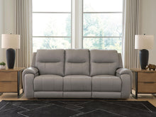 Load image into Gallery viewer, Real Moments - Power Reclining Sofa With Audio Seating - Ash