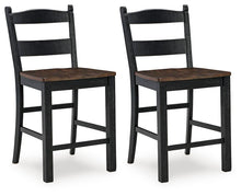 Load image into Gallery viewer, Valebeck - Barstool (Set of 2) - Black / Brown