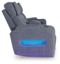 Load image into Gallery viewer, Studio Cave - Power Reclining Loveseat with Console - Steel