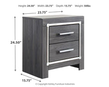 Load image into Gallery viewer, Lodanna - Two Drawer Night Stand - Gray