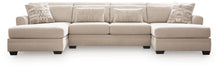 Load image into Gallery viewer, Mandi Point - 3-Piece Double Chaise Sleeper Sectional - Marble