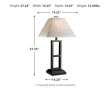 Load image into Gallery viewer, Deidra - Metal Table Lamp (Set of 2) - Black