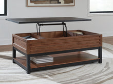 Load image into Gallery viewer, Kallari - Lift Top Cocktail Table - Warm Brown / Black