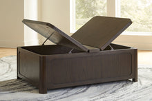Load image into Gallery viewer, Breckington - Cocktail Table With Storage - Dark Brown