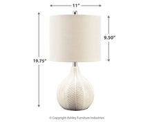 Load image into Gallery viewer, Rainermen - Ceramic Table Lamp - Off White
