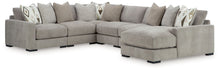 Load image into Gallery viewer, Aslan Court - 7 Pc. - 6-Piece Sectional With Raf Corner Chaise, Ottoman - Pebble