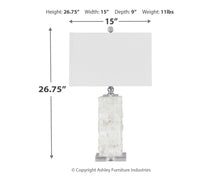 Load image into Gallery viewer, Malise - Alabaster Table Lamp - White