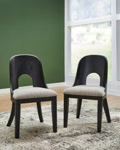 Load image into Gallery viewer, Rowanbeck - Dining Upholstered Side Chair (Set of 2) - Gray / Black