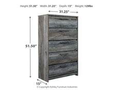 Load image into Gallery viewer, Baystorm - Five Drawer Chest - Gray