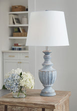 Load image into Gallery viewer, Cylerick - Terracotta Table Lamp - Antique Blue