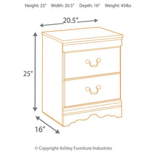 Load image into Gallery viewer, Huey Vineyard - Two Drawer Night Stand - Black