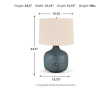Load image into Gallery viewer, Malthace - Metal Table Lamp - Patina