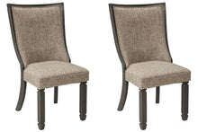 Load image into Gallery viewer, Tyler Creek - Dining UPH Side Chair (Set of 2) - Framed Back - Black / Grayish Brown