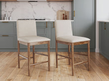 Load image into Gallery viewer, Isanti - Upholstered Barstool (Set of 2) - Light Brown