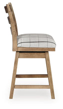 Load image into Gallery viewer, Ridgester - Upholstered Swivel Barstool (Set of 2) - Light Brown