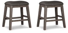 Load image into Gallery viewer, Caitbrook - Upholstered Stool (Set of 2) - Gray