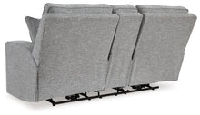 Load image into Gallery viewer, Biscoe - Power Reclining Loveseat With Console /Adj Headrest - Pewter