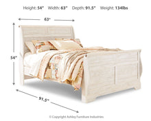 Load image into Gallery viewer, Willowton - Queen Sleigh Bed - Whitewash
