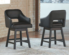 Load image into Gallery viewer, Tallenger - Upholstered Swivel Barstool (Set of 2)