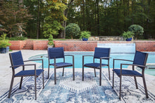 Load image into Gallery viewer, Rocky Creek - Sling Arm Chair (Set of 4) - Blue / Gray