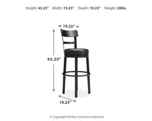 Load image into Gallery viewer, Valebeck - Tall Upholstered Swivel Barstool