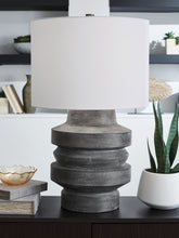 Load image into Gallery viewer, Wahida - Poly Table Lamp - Distressed Black